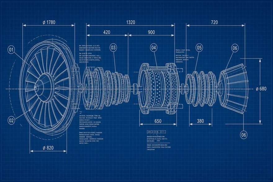 Blueprint / technical style