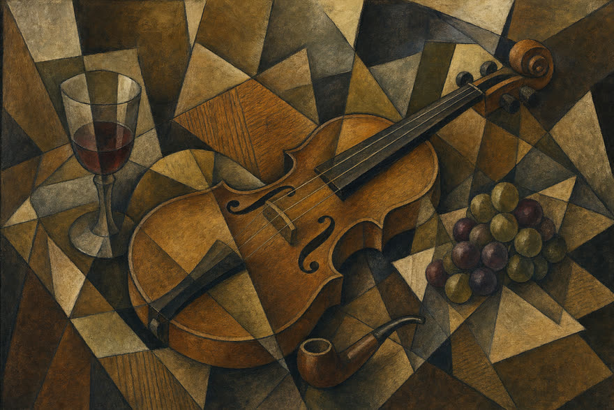 Cubism explainer film style, sample frame