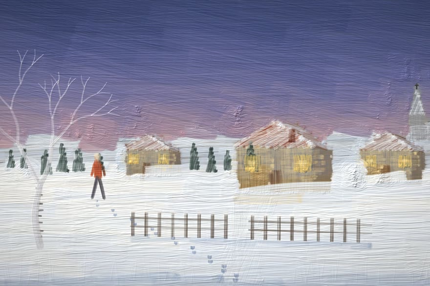 A frame in the Oil sketch style