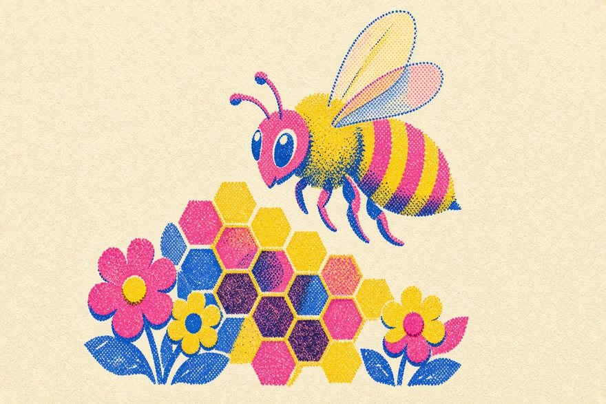 Risograph print style